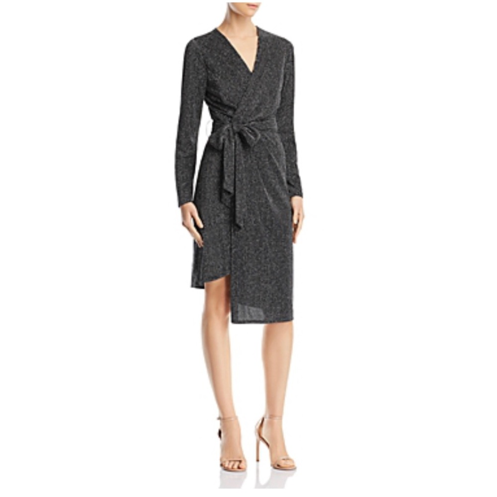 SAM EDELMAN
Metallic Faux Wrap Dress